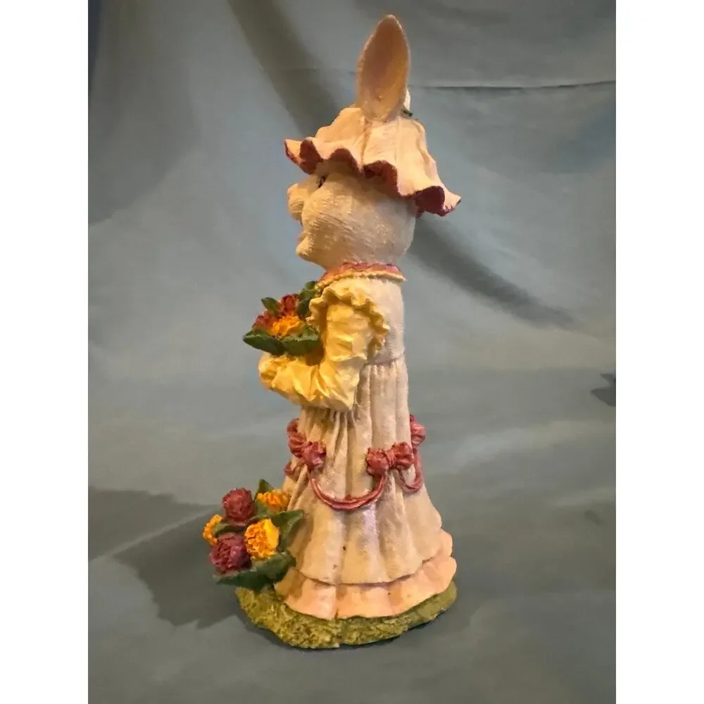 Vintage Resin Easter Bunny Girl Figurine 9